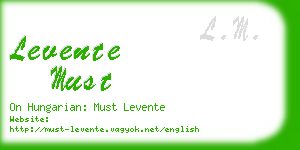 levente must business card